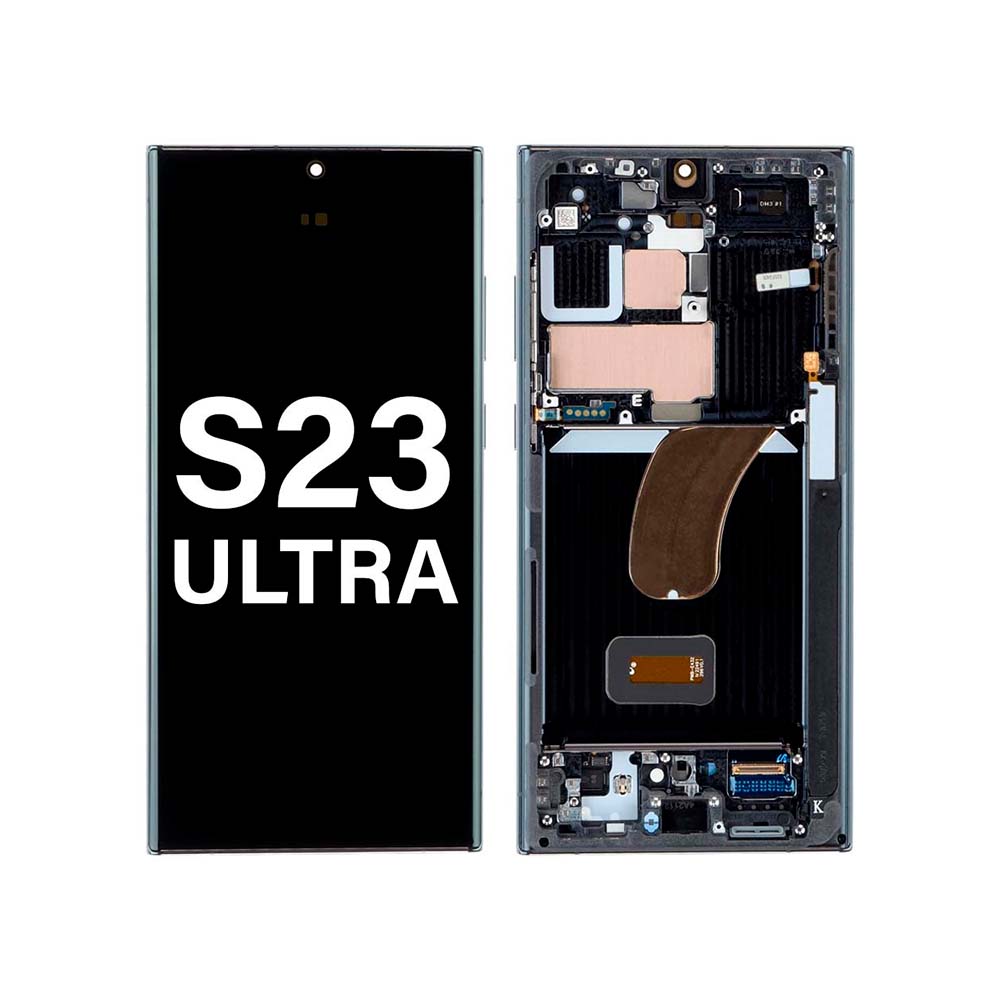 Samsung S23 Ultra S918 Service Pack LCD Phantom Black (Frame Assembled)