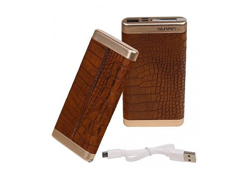 Sunpin D810 10000 Mah Power Bank Brown & Gold