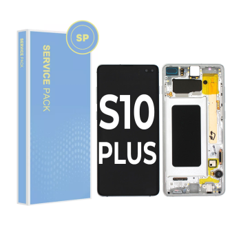 Samsung S10 Plus G975F Service Pack LCD Prism White.