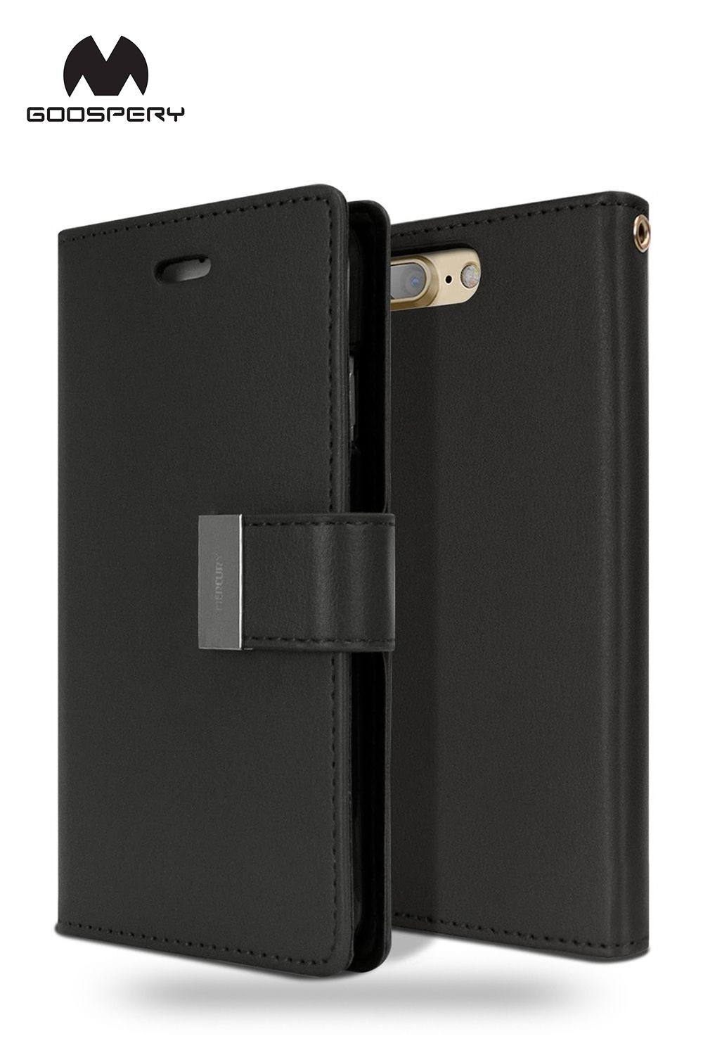 iPhone 16 Plus Goospery Rich Diary Case Black