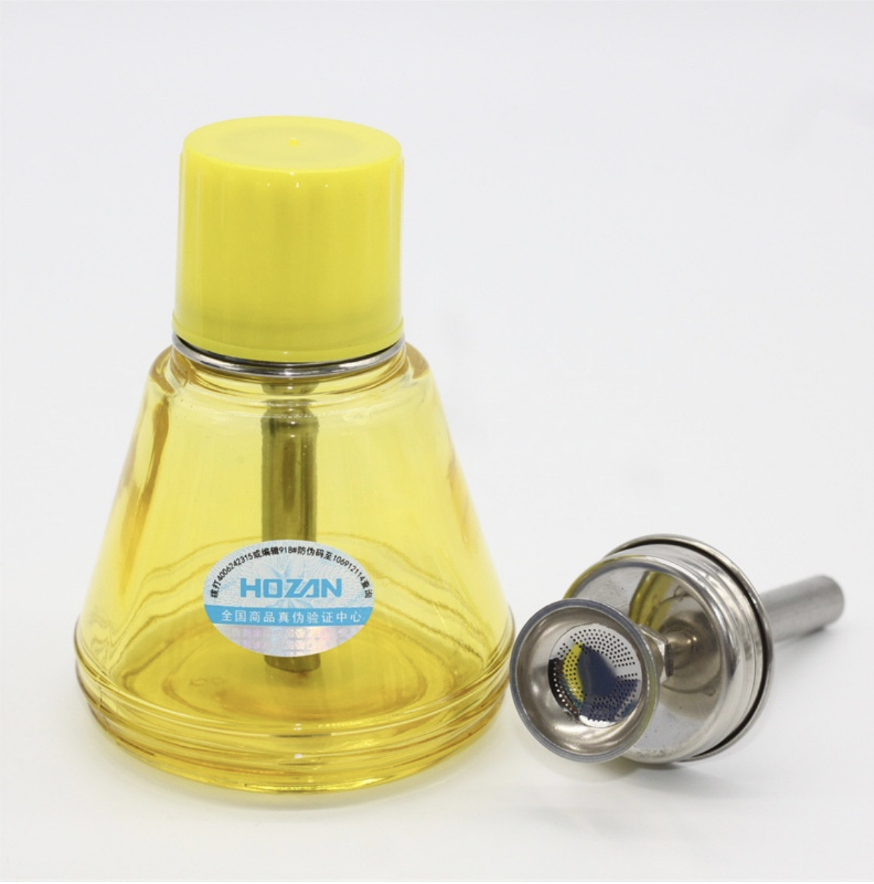 Hozan Glass Alcohol Dispensing Bottle Yellow (180ml)