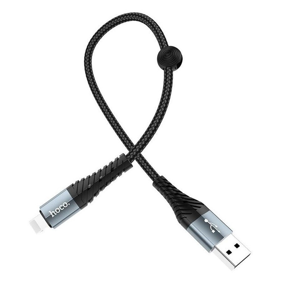 Hoco X38 2.4A Fast Charging USB-A to USB-C Anti-Bend Braided Cable 25cm