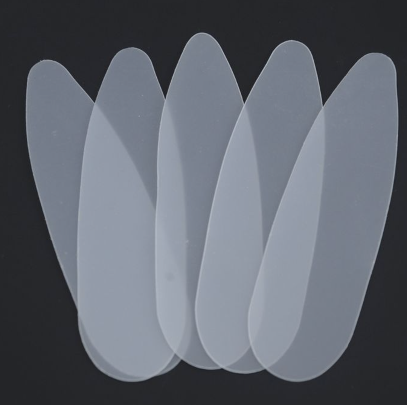 Curved Plastic Opening Card Set Of 5 Pcs