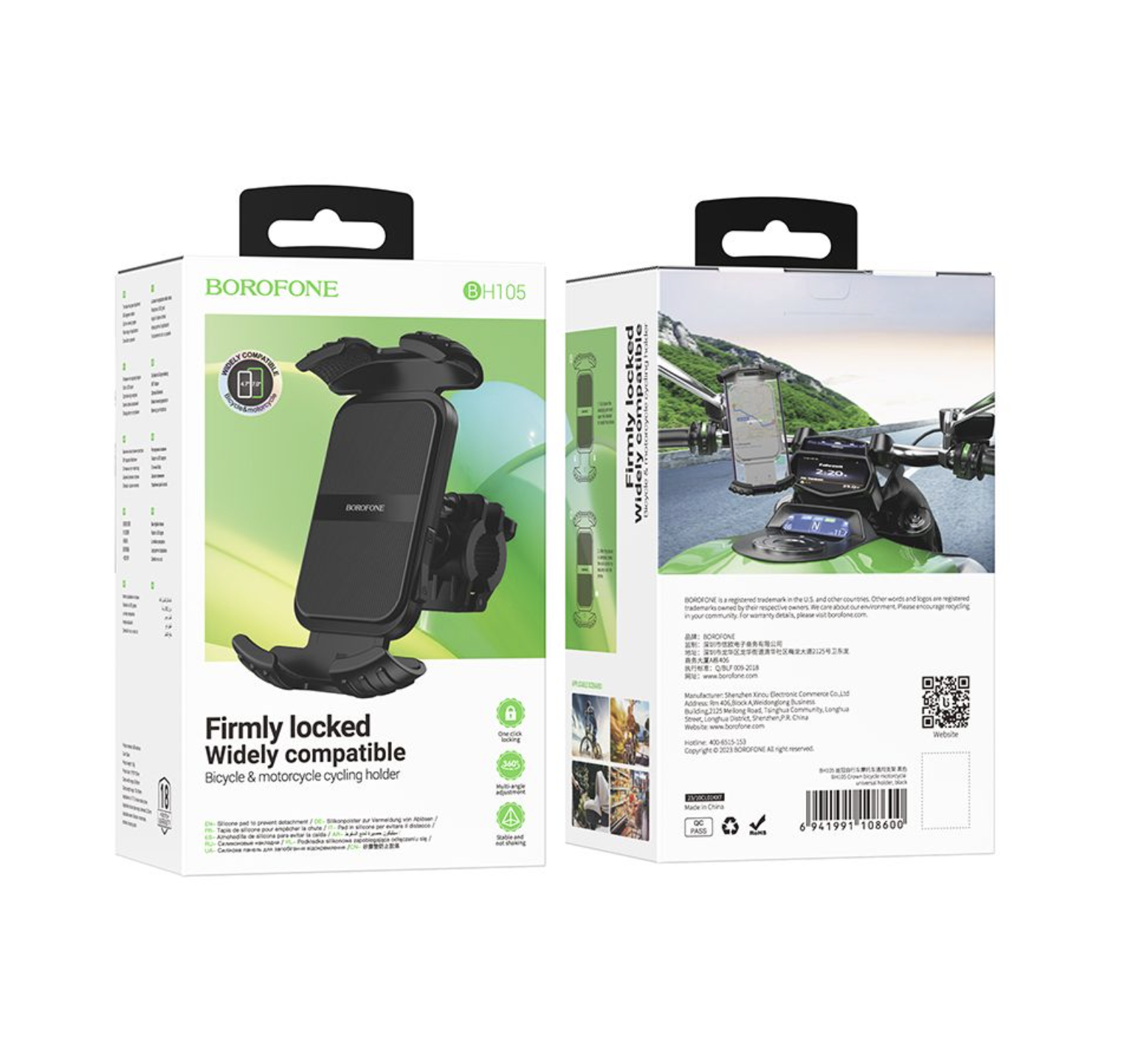 BOROFONE BH105 Crown bicycle motorcycle universal holder - black