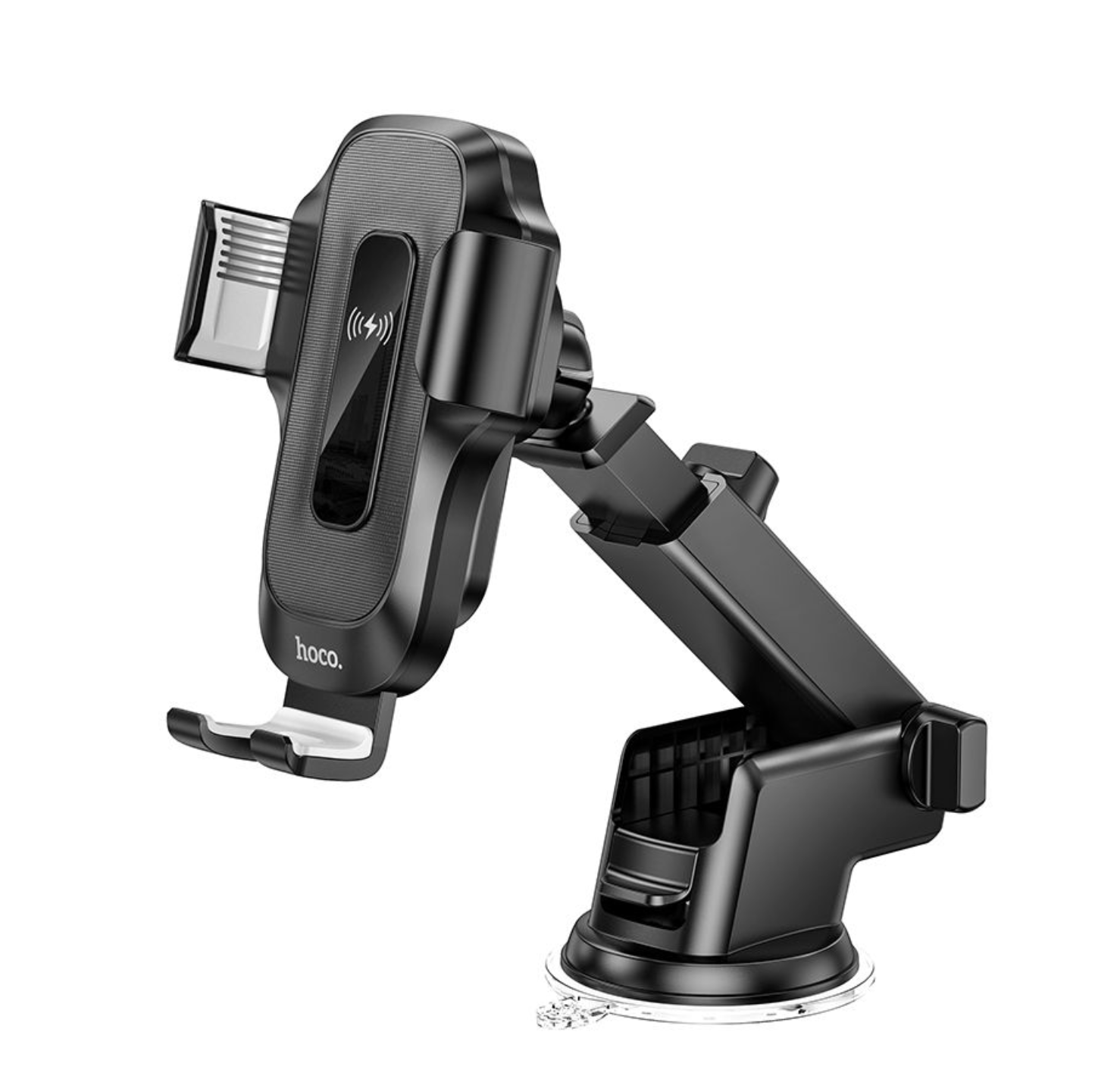 hoco. HW3 15W Fast Wireless Charger Center Console Car Holder - Black