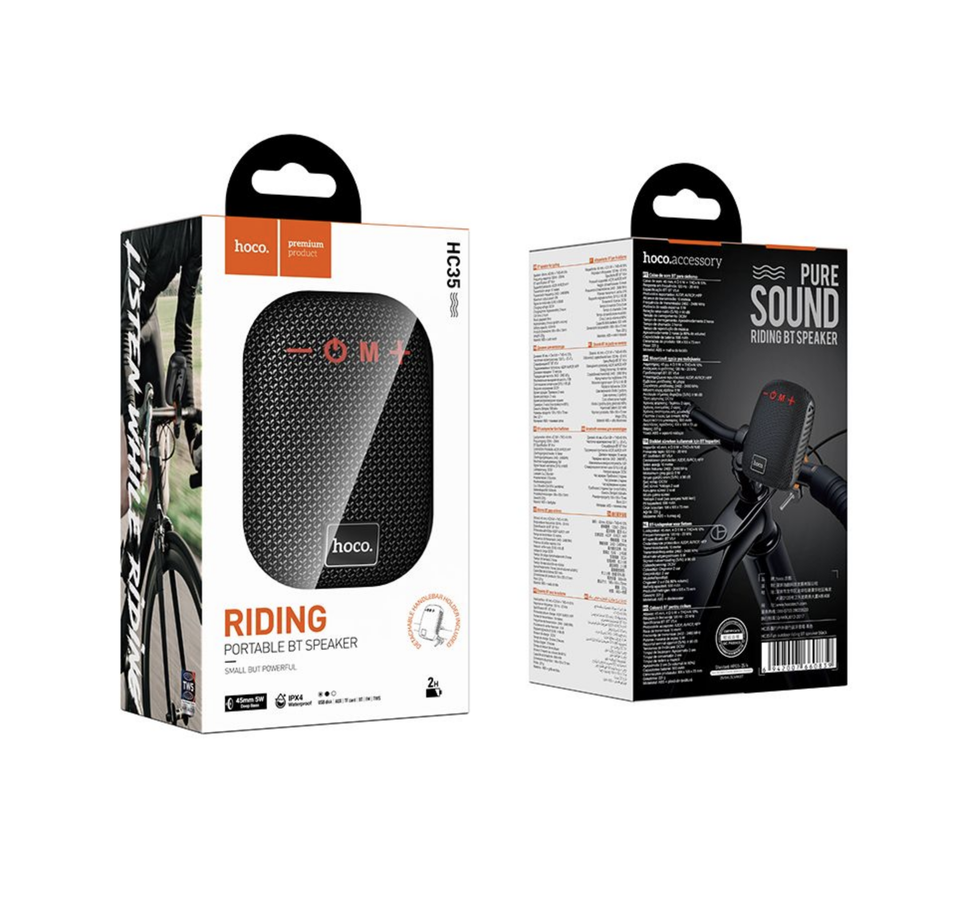 hoco HC35 Fun outdoor riding BT speaker - Black