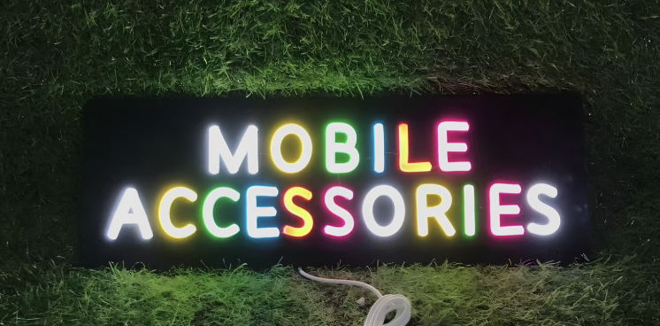 Mobile Accessories Sign Neon