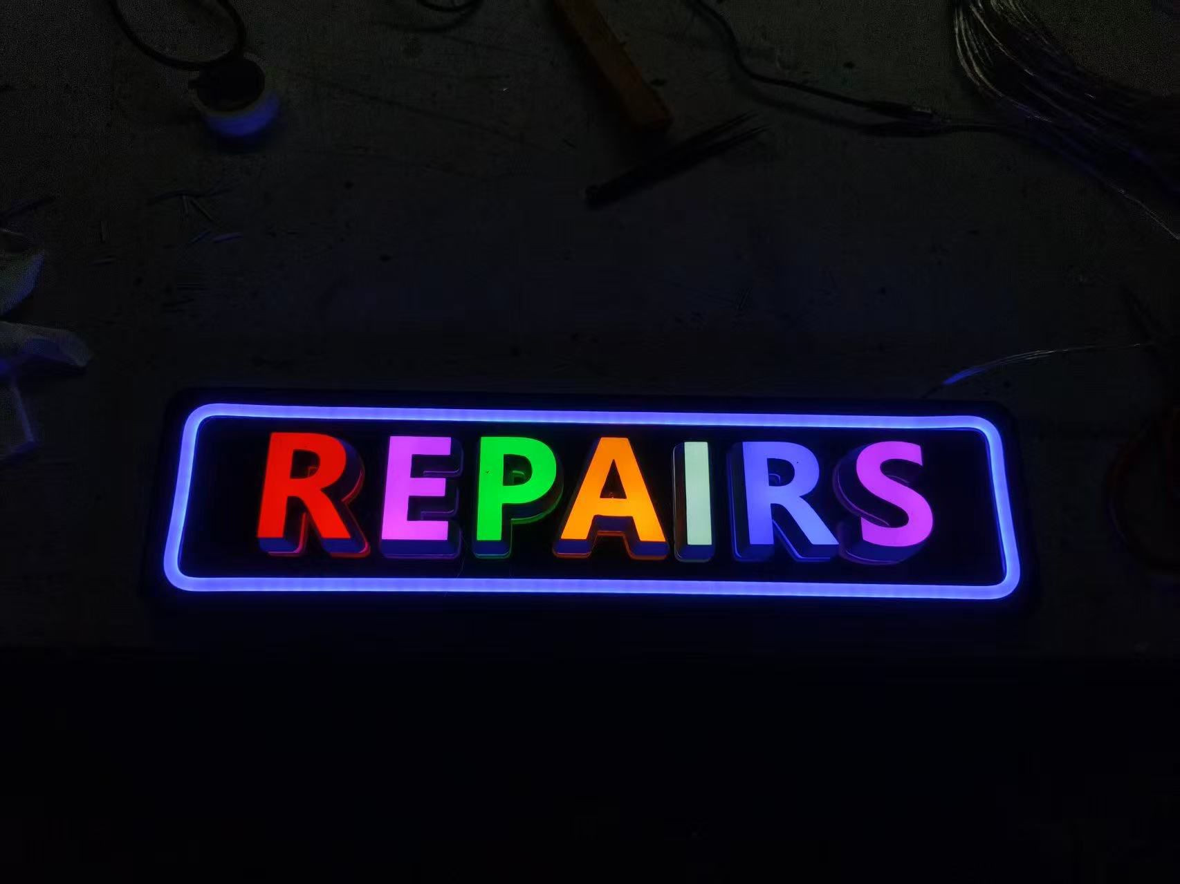 Repair Sign LED Neon #D