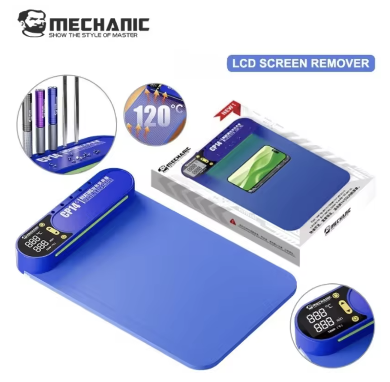 MECHANIC CP14+ LCD Screen Removal Heating Separator Silicone Pad for Mobile Phone IPad Repair Screen Removal Silicone Pad Tool