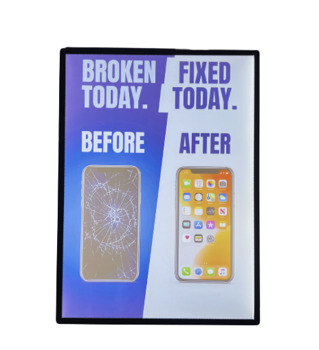 LED Slim Light Box Display Sign Size A3 313*429mm With 1cm Thickness Black Frame (Changeable Poster)