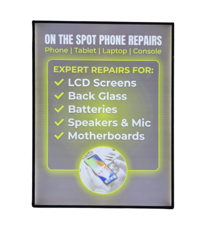 LED Slim Light Box Display Sign Size 603*803mm With 1cm Thickness Black Frame (Changeable Poster)