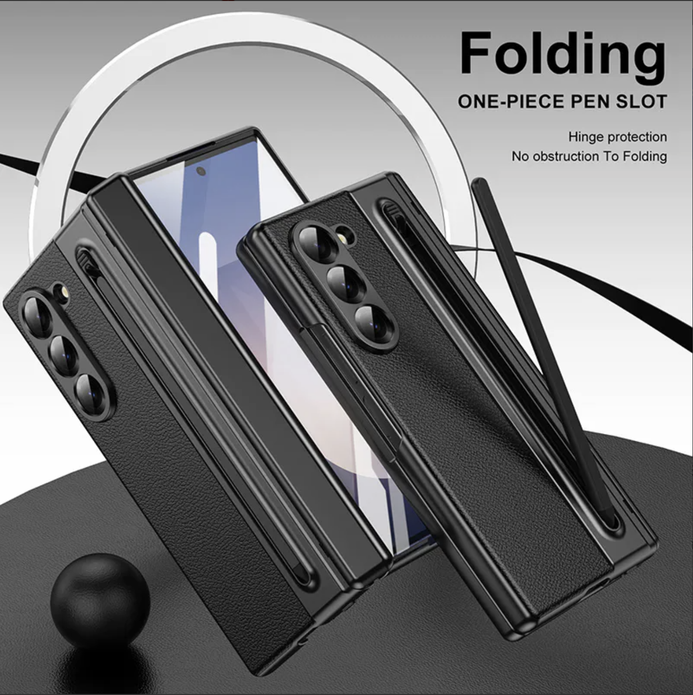 Samsung Galaxy Z Fold 8 ShockProof with penslot Case - Black