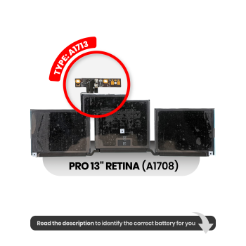 Macbook Pro 13" (A1713) A1708 (Late 2016/ Mid 2017)/ A2289 (2020) Battery