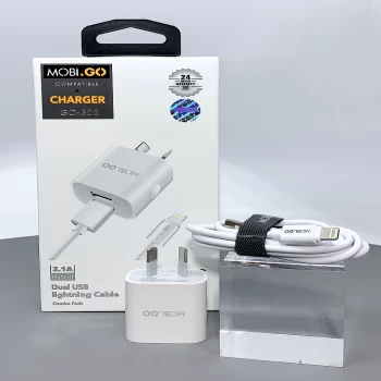 Mobi Go Dual Usb Fast Charger 2.1A Go-302