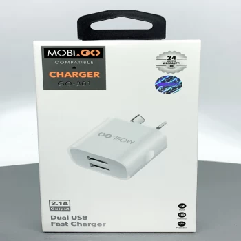 Mobi Go Dual Usb Fast Charger Go-301