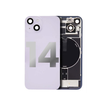 iPhone 14 Back Glass Cover With Steel Plate With Wireless NFC and Magsafe Magnet Purple