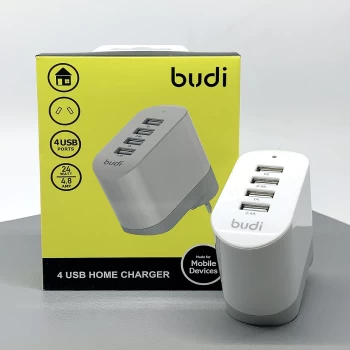 Budi 4 Port USB Wall Adaptor