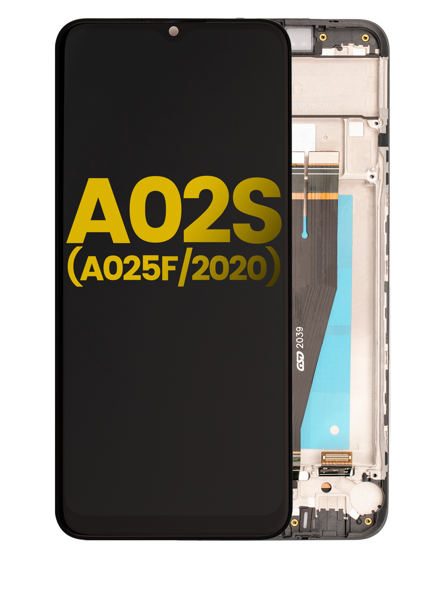 Samsung A02S/ A025 Black LCD With Frame