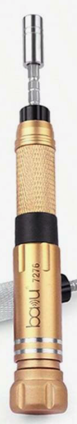 Baku 7276 Precision Screwdriver With 6 Bits Gold