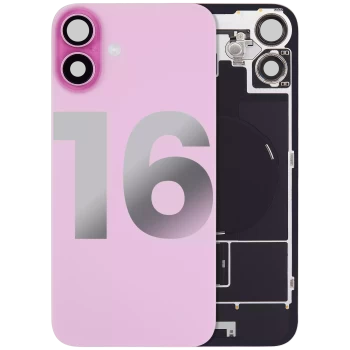 iPhone 16 Back Glass Pink With Steel Plate With Wireless NFC Charging MagSafe Magnet & Flashlight Flex