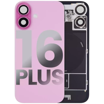 iPhone 16 Plus Back Glass Pink With Steel Plate With Wireless NFC Charging MagSafe Magnet & Flashlight Flex