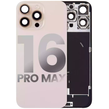 iPhone 16 Pro Max Back Glass Desert Titanium With Steel Plate With Wireless NFC Charging MagSafe Magnet & Flashlight Flex