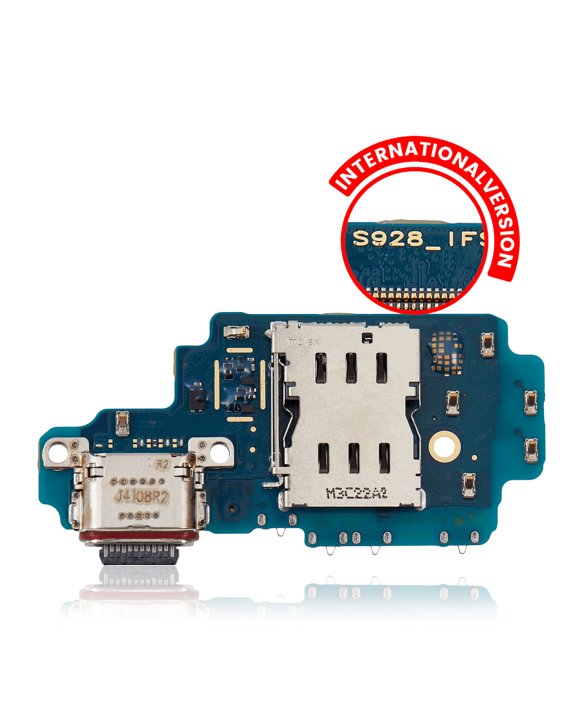 Samsung S24 Ultra S928B Original Charging Board/ SIM Card Reader