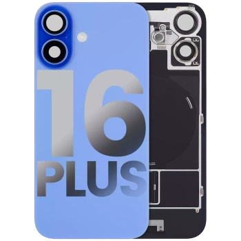 iPhone 16 Plus Back Glass Ultramarine With Steel Plate With Wireless NFC Charging MagSafe Magnet & Flashlight Flex