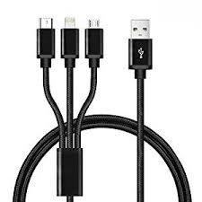 Sunpin 3 In 1 Usb Cable Black (Lightning) (Micro) (Type C)