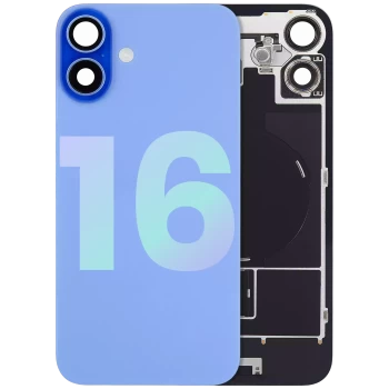 iPhone 16 Back Glass Ultramarine With Steel Plate With Wireless NFC Charging MagSafe Magnet & Flashlight Flex