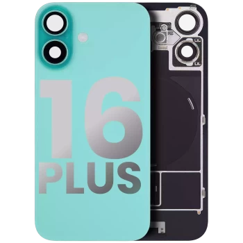 iPhone 16 Plus Back Glass Teal With Steel Plate With Wireless NFC Charging MagSafe Magnet & Flashlight Flex